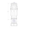 Сифон McALPINE  тип сухой гидрозатвор 1 1/2'вн.-40мм (пакет)