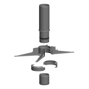 Монатажный комплект для гибкого трубопровода DN 60 Poly Top