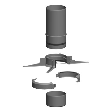 Монатажный комплект для гибкого трубопровода DN 110 Poly Top