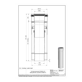 Выдвижной элемент (280 - 420 mm) DN 80/125 Poly Classic