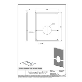 Декоративная панель для дымохода 280 x 340 mm, DN 60/100