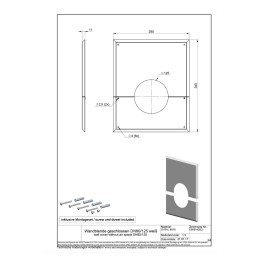 Декоративная панель для дымохода 280 x 340 mm, DN 80/125