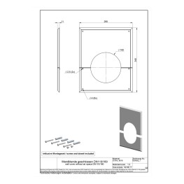 Декоративная панель для дымохода 280 x 340 mm, DN 110/160