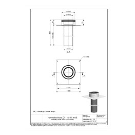 Покрытие шахты с оголовком 300 x 300 mm, DN 110/160