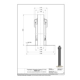 Проходной элемент для плоской крыши Верхняя часть PVC DN 80/125