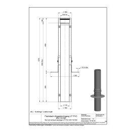 Проходной элемент для плоской крыши Нижняя часть PVC DN 110/160