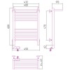 Полотенцесушитель электрический Богема с полкой 2.0 600х400 правый