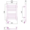 Полотенцесушитель электрический Модус 2.0 500х300 правый