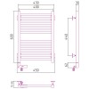 Полотенцесушитель электрический Модус 2.0 600x400 левый