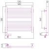 Полотенцесушитель электрический Модус 2.0 500х500 левый