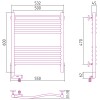 Полотенцесушитель электрический Флюид 2.0 600х500 правый