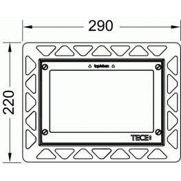 Монтажная рамка для установки стеклянных панелей TECEloop или TECEsquare на уровне стены черный